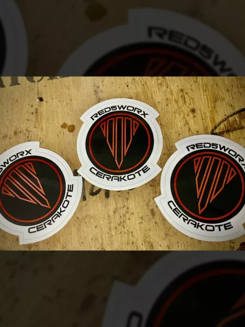 Red 5 Worx Round Stickers